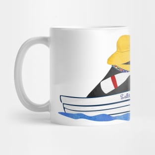 Nautical Preppy Salty Dog Black Lab Mug